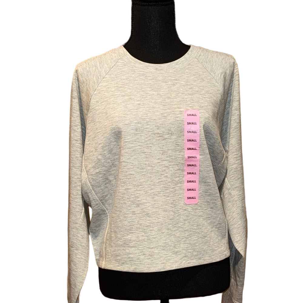 Express Light Gray Long Sleeve Top Small NWT